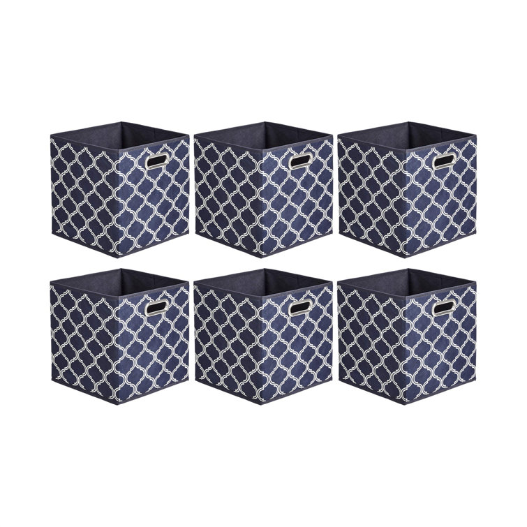 Levi Beer Basics Collapsible Fabric Storage Cubes With Oval Grommets